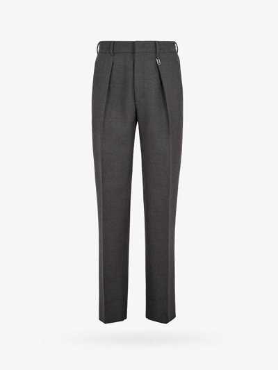 Shop Fendi Man Trouser Man Grey Pants In Gray