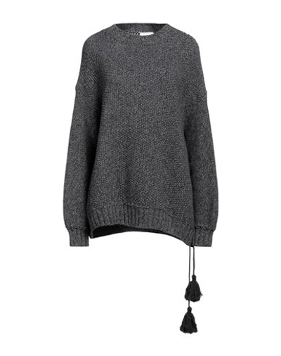 Shop Semicouture Woman Sweater Steel Grey Size Xl Wool, Polyamide