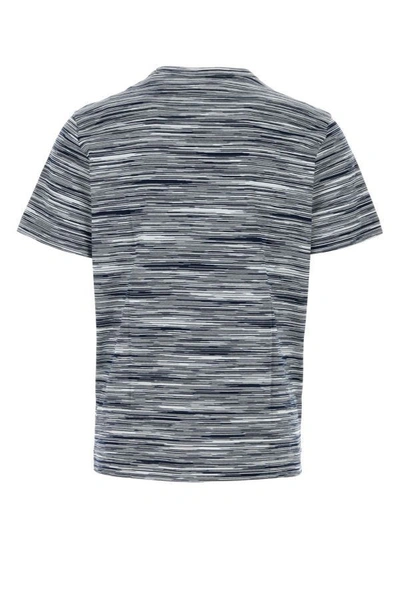 Shop Missoni Man Embroidered Cotton T-shirt In Multicolor