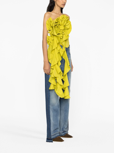 Darkpark Panelled Wide-leg Jeans In Blue