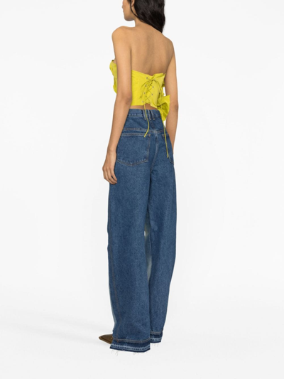 Darkpark Panelled Wide-leg Jeans In Blue