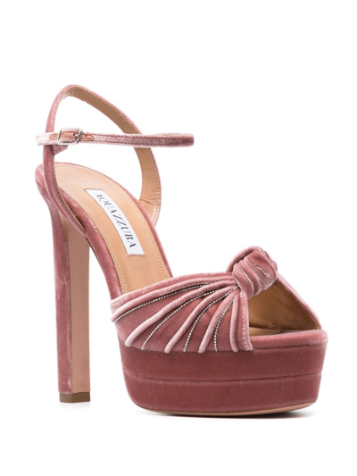Shop Aquazzura Atelier Plateau 140mm Platform Sandals In Pink