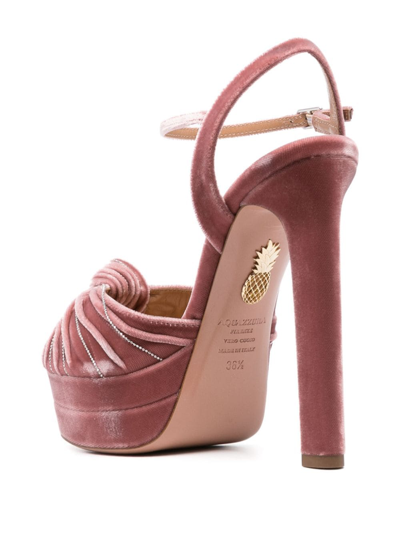 Shop Aquazzura Atelier Plateau 140mm Platform Sandals In Pink