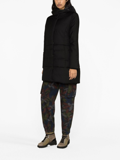 Shop Woolrich Hooded Puffer Coat In Black