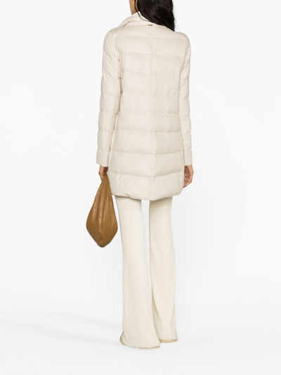 Herno Padded Zip-fastening Coat In Neutrals