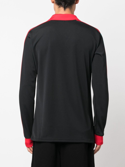 Shop Wales Bonner Logo-print Long-sleeve Jersey In Black