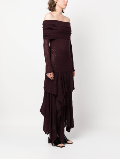 Shop Ulla Johnson Ambrosia Wool Maxi Dress In Purple
