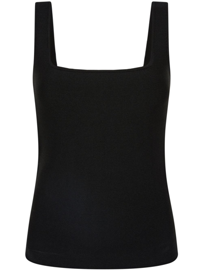 Shop Rebecca Vallance Gaia Ribbed Tank Top In Black