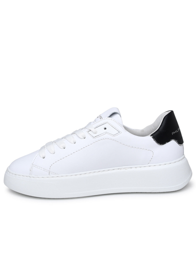 Shop Philippe Model Woman White Temple Low Sneakers