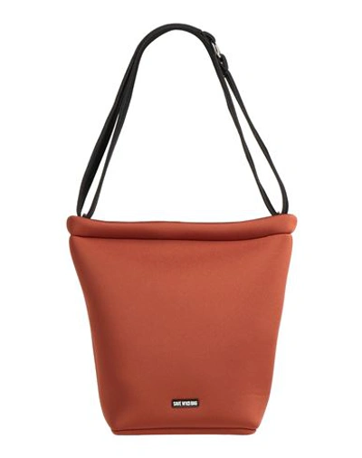 Shop Save My Bag Woman Shoulder Bag Brown Size - Polyester, Polyamide, Elastane