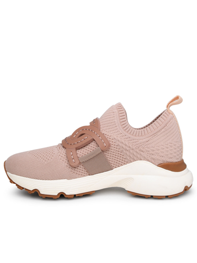 Shop Tod's Donna Rose Fabric Sneakers In Pink