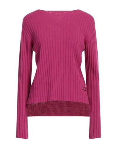 Shop Twinset Woman Sweater Fuchsia Size Xs Wool, Cashmere In Pink