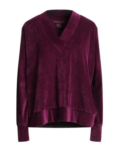 Shop Majestic Filatures Woman Sweatshirt Mauve Size 3 Cotton, Modal, Elastane In Purple