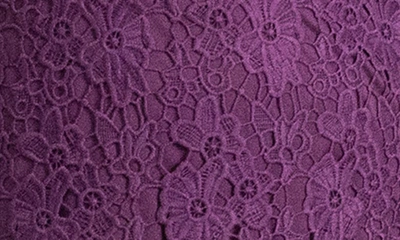 Shop Nina Leonard Crochet Lace Sheath Dress In Blackberry