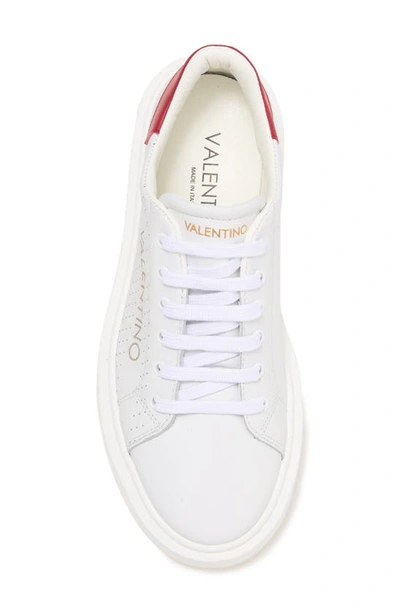Shop Valentino By Mario Valentino Fabi Sneaker In White Red