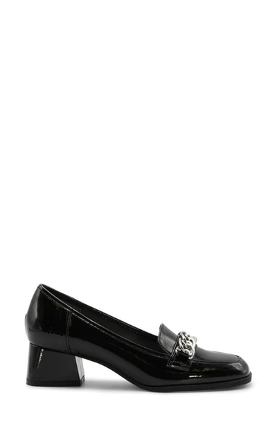 Shop Adrienne Vittadini Breeze Chain Loafer Pump In Black Pat