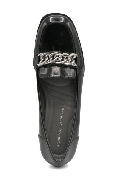 Shop Adrienne Vittadini Breeze Chain Loafer Pump In Black Pat