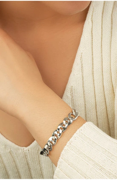 Shop Sterling Forever Whitley Chain Bracelet In Silver