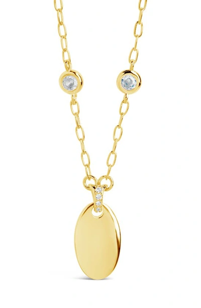 Sterling Forever Leota Pendant Necklace In Gold