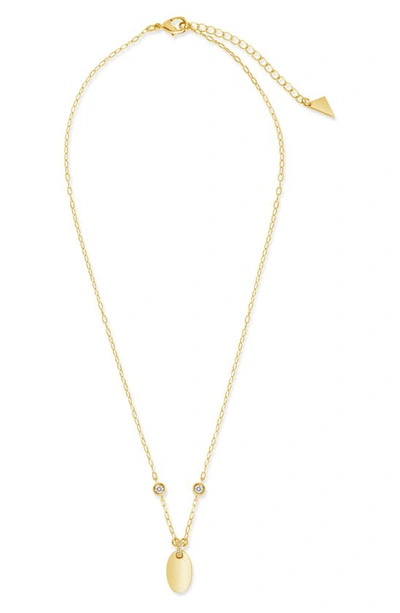 Sterling Forever Leota Pendant Necklace In Gold