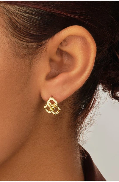 Shop Sterling Forever Lennox Stud Earrings In Gold