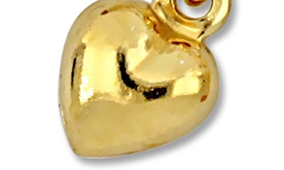 Delmar Enamel Heart Charm Bracelet In Gold/pink