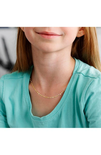 Delmar Enamel Heart Link Chain Necklace In Yellow
