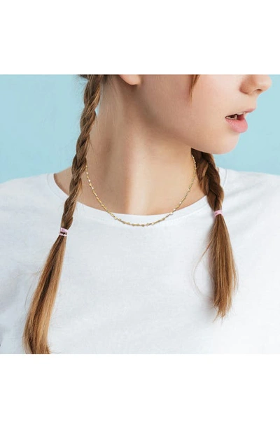 Delmar Enamel Heart Link Chain Necklace In Yellow