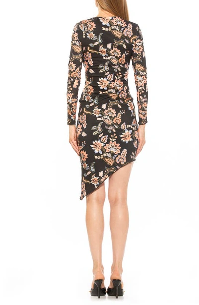 Shop Alexia Admor Nyra Asymmetrical Minidress In Black Floral