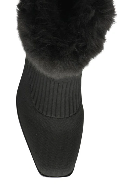 Shop Adrienne Vittadini Jalo Faux Fur Cuff Bootie In Black