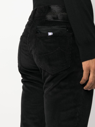 Shop Jacob Cohen Logo-patch Straight-leg Jeans In Schwarz
