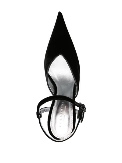 Shop Philosophy Di Lorenzo Serafini 125mm Pointed-toe Velvet Pumps In Black