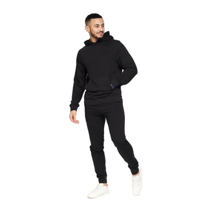 Shop Crosshatch Mens Emmon Hoodie And Joggers Set In Black