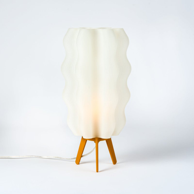Shop Wooj Design Wavy Lamp In Yellow