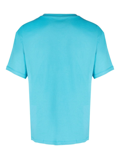 Shop Paccbet Logo-print Cotton T-shirt In Blue