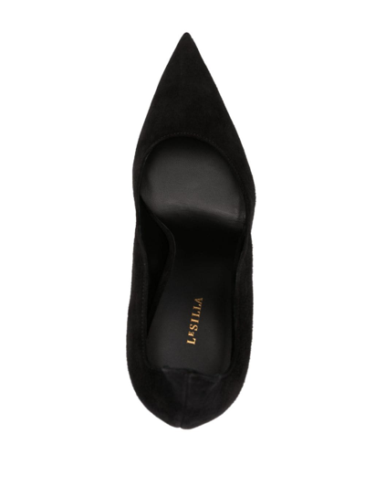 Shop Le Silla Ivy 120mm Suede Pumps In Black