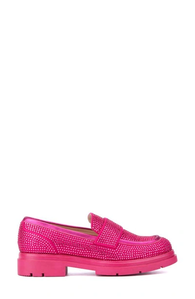 New York And Company Abigail Rhinestone Loafer In Pink