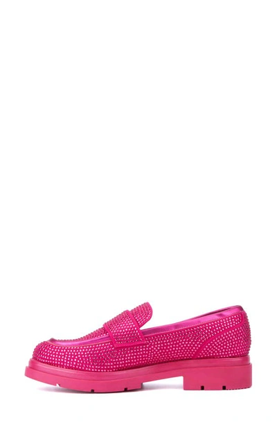 New York And Company Abigail Rhinestone Loafer In Pink