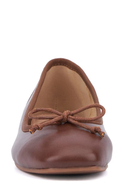 Shop New York And Company Paulina Ballet Flat In Chocolate