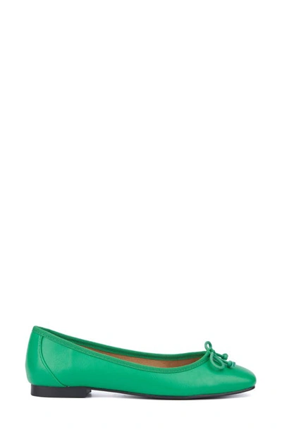 Shop New York And Company Paulina Ballet Flat In Kelly Green