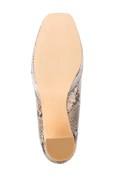 New York And Company Ryla Block Heel Platform Pump In Beige Snake