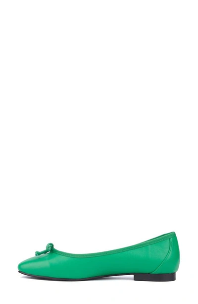 Shop New York And Company Paulina Ballet Flat In Kelly Green