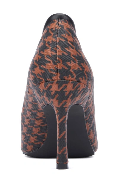 New York And Company Kailynn Stiletto Pump In Brown Houndstooth