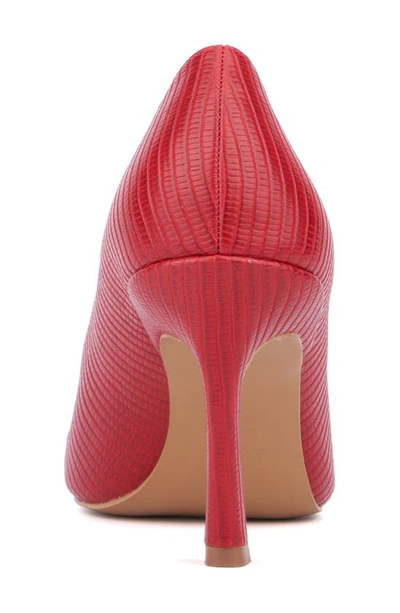 New York And Company Women's Katerina- Lizard Embossed Pump Heels In Red Lizard