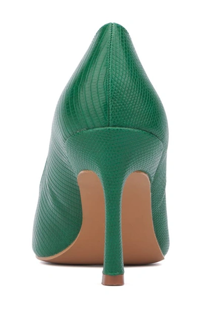New York And Company Women's Katerina- Lizard Embossed Pump Heels In Green Lizard