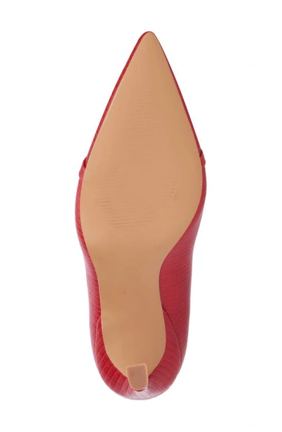 New York And Company Women's Katerina- Lizard Embossed Pump Heels In Red Lizard