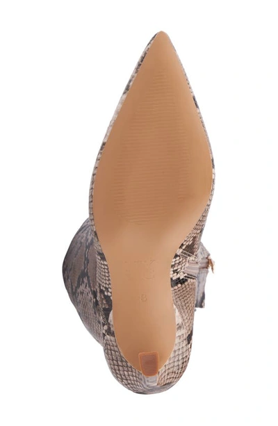 New York And Company Krystelle Knee High Boot In Beige Snake