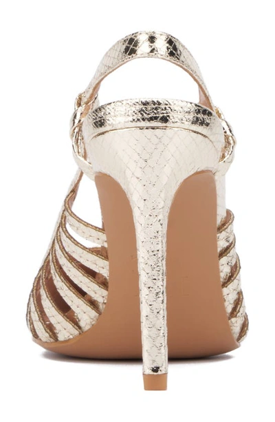 New York And Company Womens Magdalene- Metallic Sling Back Heels Pumps In Gold
