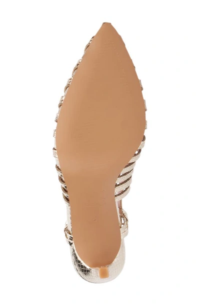 New York And Company Womens Magdalene- Metallic Sling Back Heels Pumps In Gold