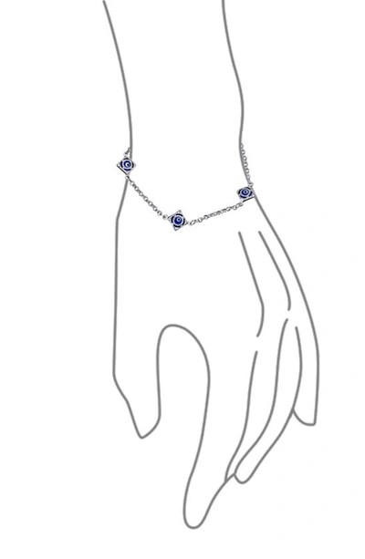Bling Jewelry Turkish Evil Eye Link Bracelet In Navy